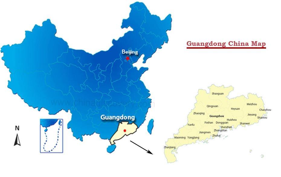 Guangdong China Powerpoint Map Slides Guangdong China Map Ppt Slides …, Guang’An, China, Shijiazhuang China, Nantong China