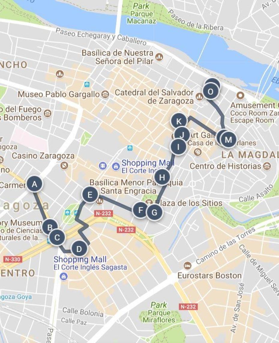 Hidden Secrets Of Zaragoza, Spain Sightseeing Walking Tour Map And …, Zaragoza, Spain, Zaragoza Spain Beaches, La Coruna Spain