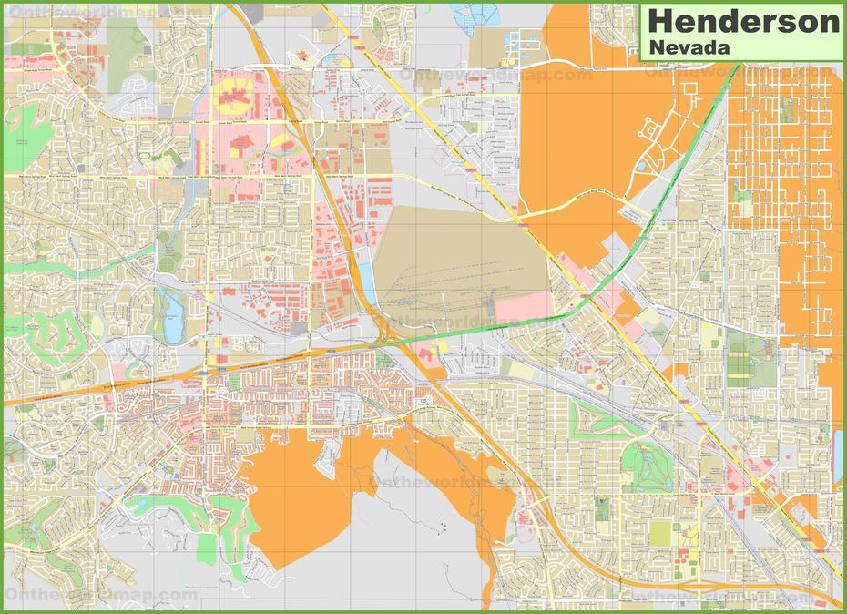 Large Detailed Map Of Henderson, Henderson, United States, City Of Henderson, Henderson Tennessee