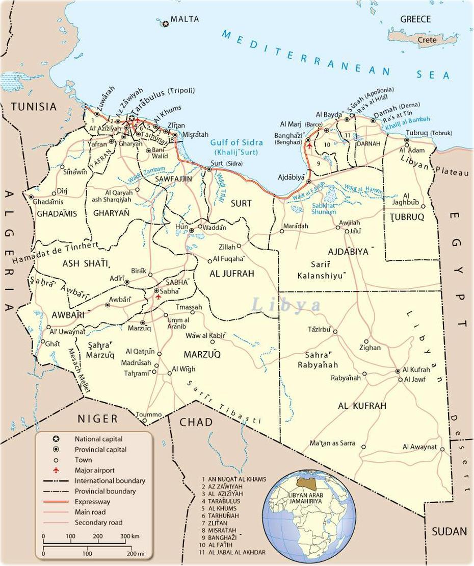 Libyan Desert On, Tobruk Libya, Printable, Waddān, Libya