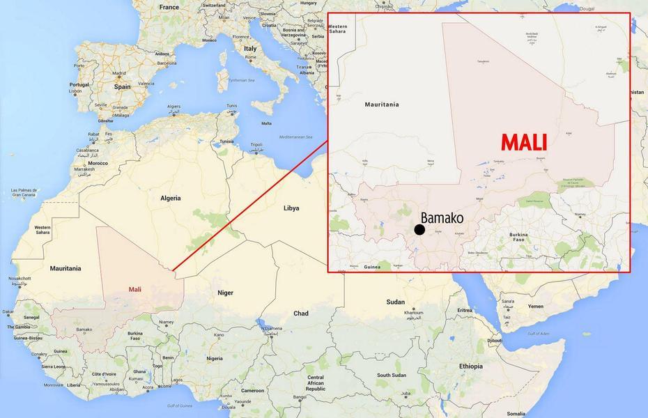 Location Of Mali, La Carte Du Mali, Attack, Bamako, Mali