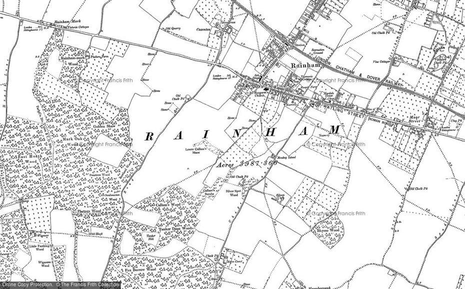 Map Of Rainham, 1896 – Francis Frith, Rainham, United Kingdom, Sutton Park  Birmingham, Wolverhampton