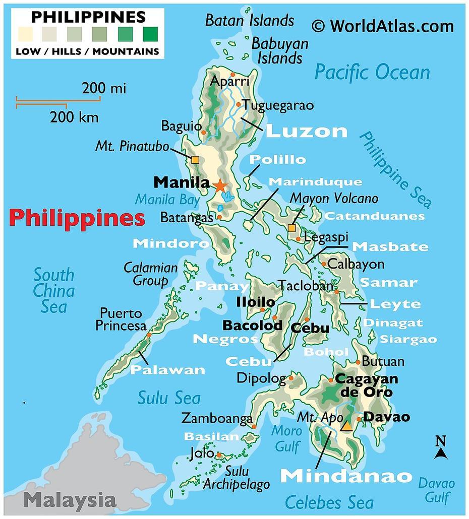 Philippines Road, Luzon, World Atlas, Ponot, Philippines