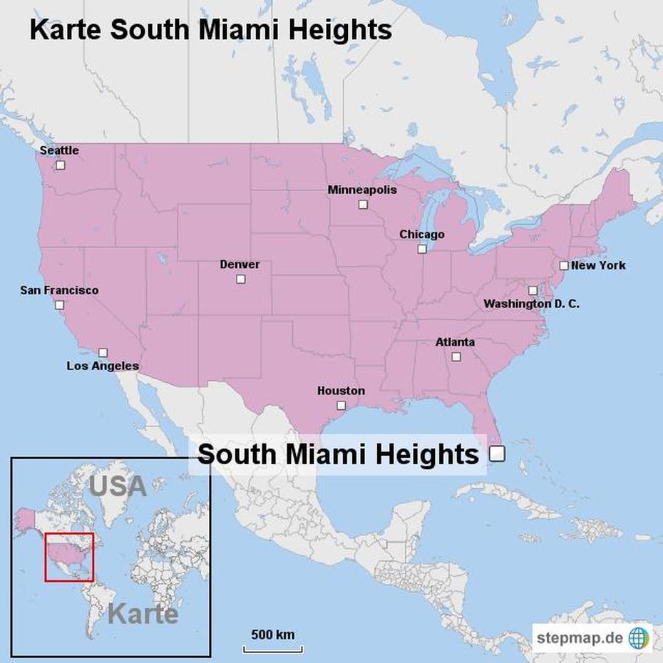 Stepmap – Karte South Miami Heights – Landkarte Fur Usa, South Miami Heights, United States, United States Travel, Miami  Usa