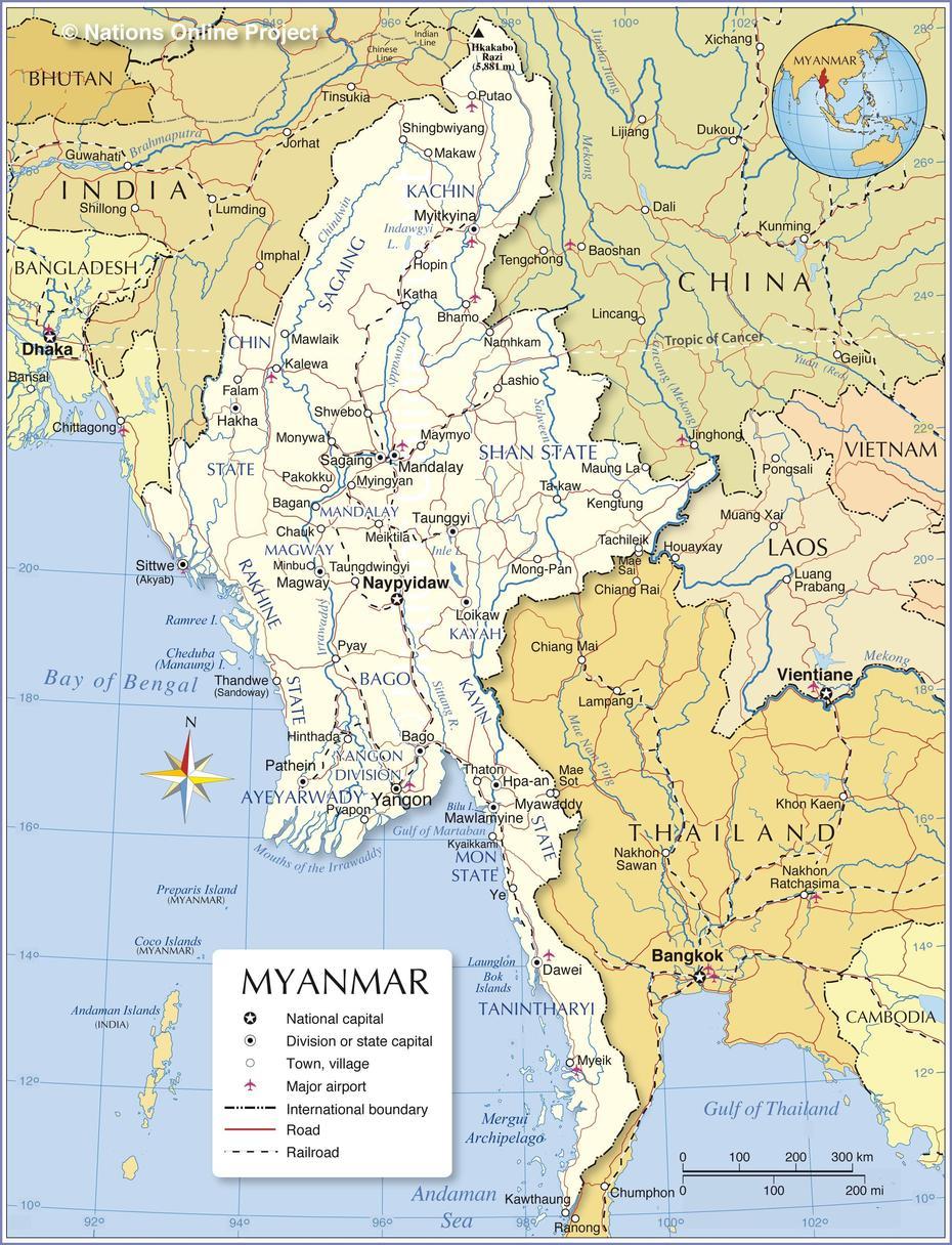 Townships Of Kachin State, Nyaungdon  In Myanmar, Nations Online, Nyaungdon, Myanmar