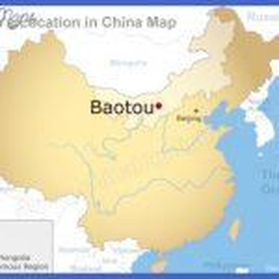 Baotou Map – Toursmaps, Botou, China, China  Colored, North China