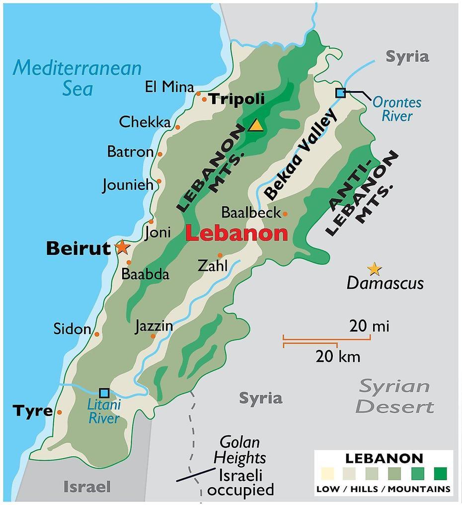Lebanon Maps & Facts – World Atlas, Jbaïl, Lebanon, Jabal Amel, Lebanon  3D