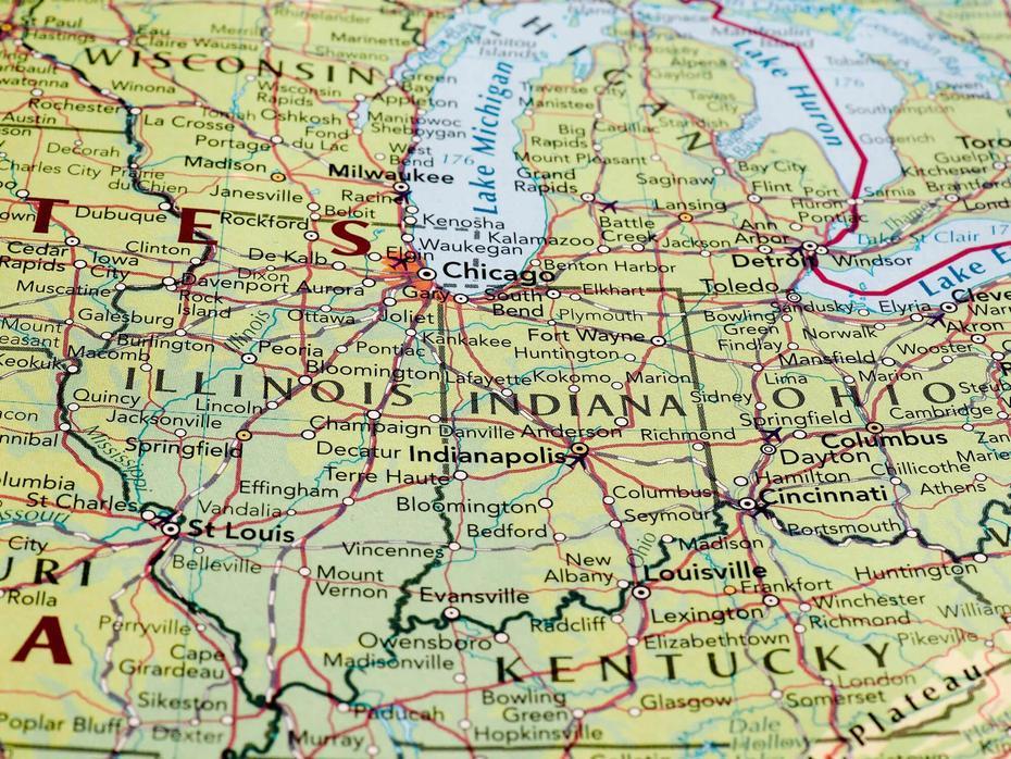 Map Of Indiana – Guide Of The World, Indianapolis, United States, Indiana World, Indianapolis On Us