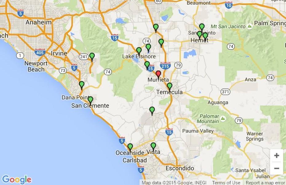 Map Of Murrieta Ca | Map Of The World, Murrieta, United States, Murrieta Hot Springs, La Cresta Murrieta