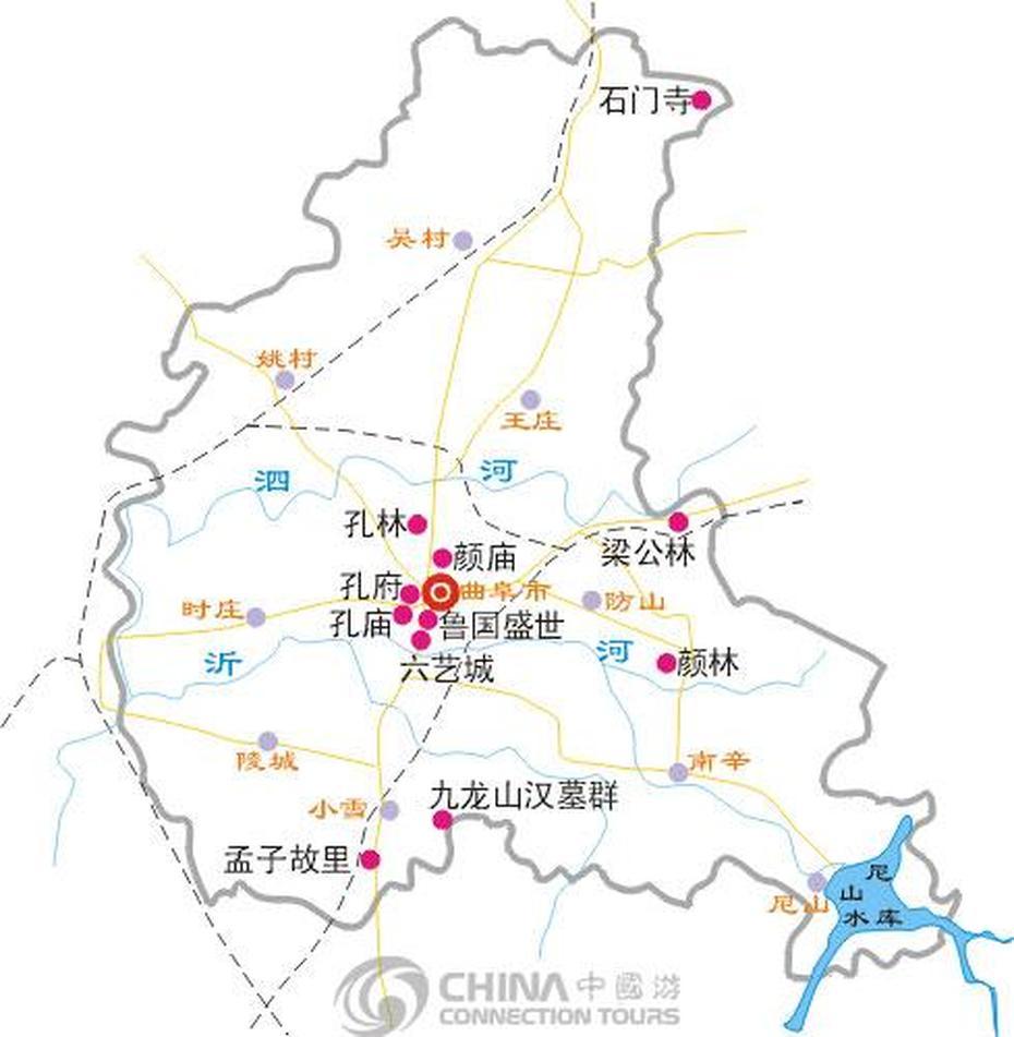 Qufu Tourist Map, China Qufu Tourist Map – Qufu Travel Guide, Qufu, China, Jinan Shandong China, Jining