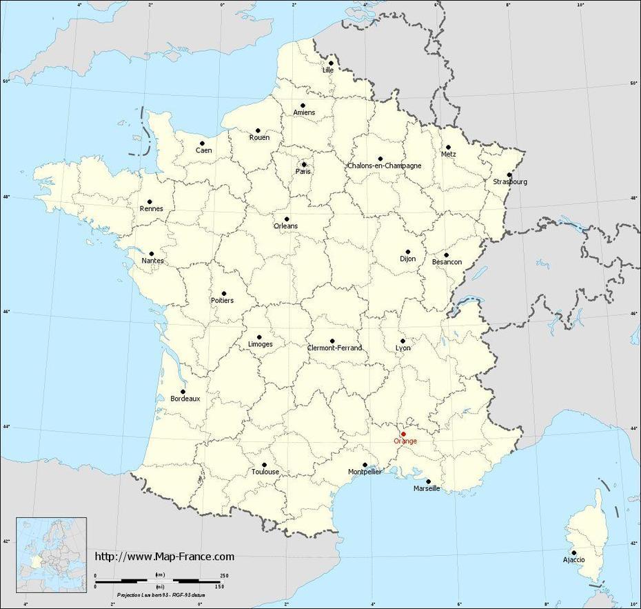 Road Map Orange : Maps Of Orange 84100, Orange, France, Lakes In France, Of French