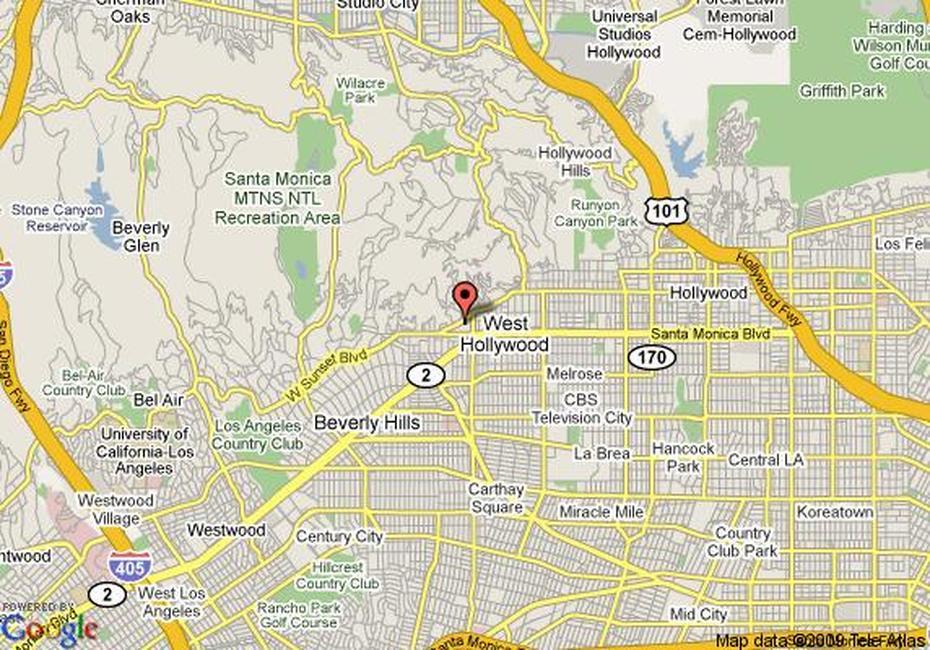 35 West Hollywood Ca Map – Maps Database Source, West Hollywood, United States, West Region Usa States And Capitals, Western States Blank