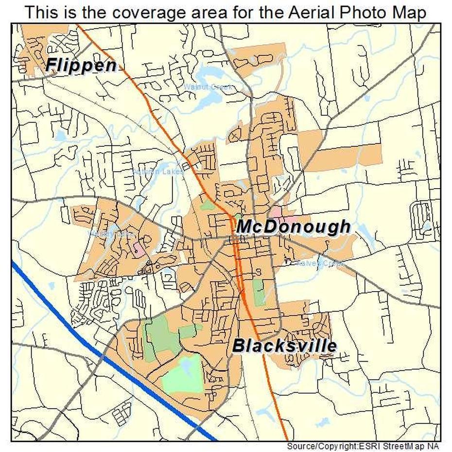 Aerial Photography Map Of Mcdonough, Ga Georgia, Mcdonough, United States, Mcdonough County, Mcdonough Ny