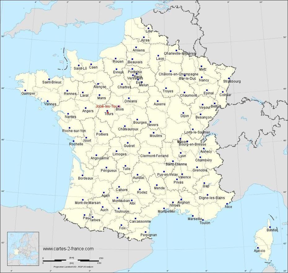 Carte De Joue-Les-Tours, Joué-Lés-Tours, France, Ville De Tours Carte, Joue Les Tours 37300