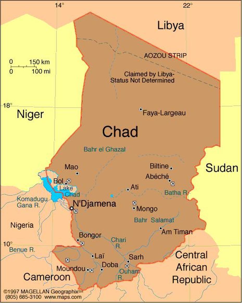 Chad Map | Infoplease, Pala Oua, Chad, Pala Pala Cavite, Chad Political