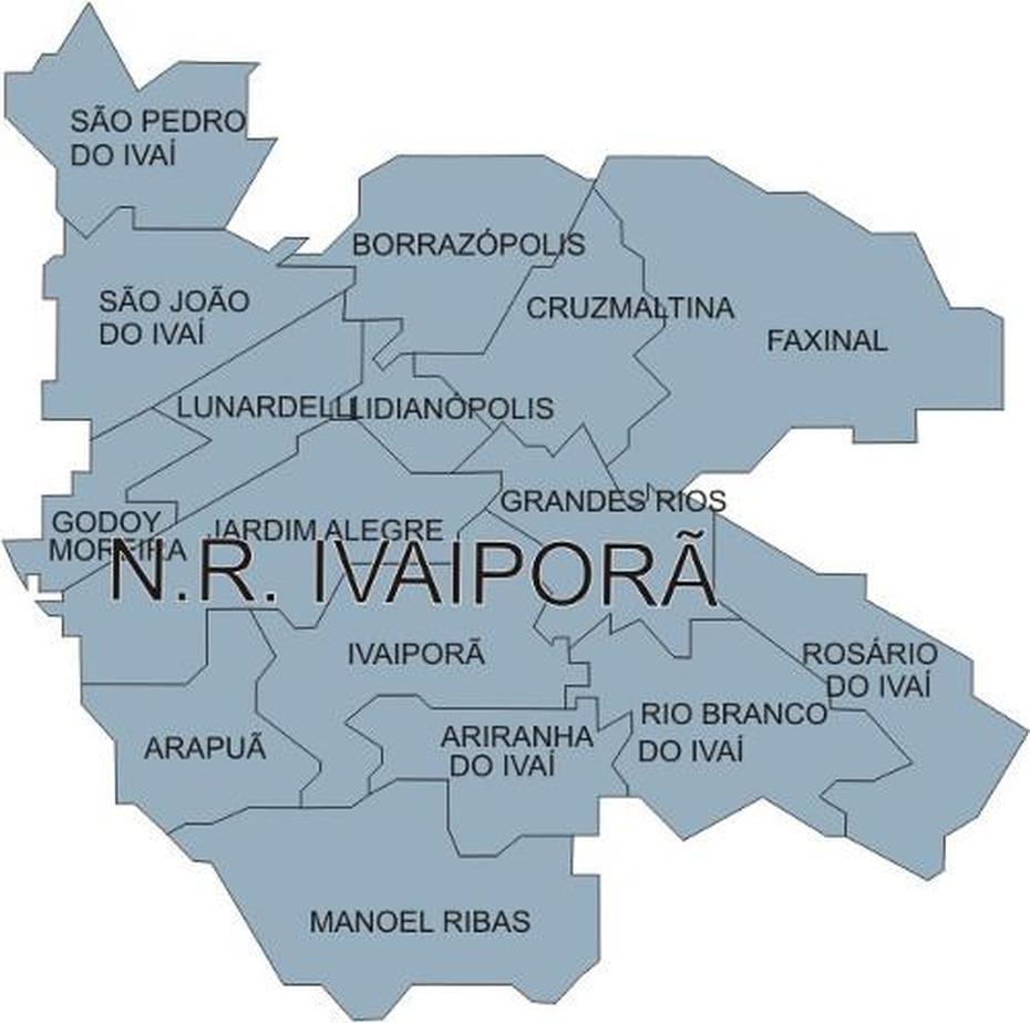 Detailed  Of Brazil, Brazil City, Nucleo Regional, Ivaiporã, Brazil