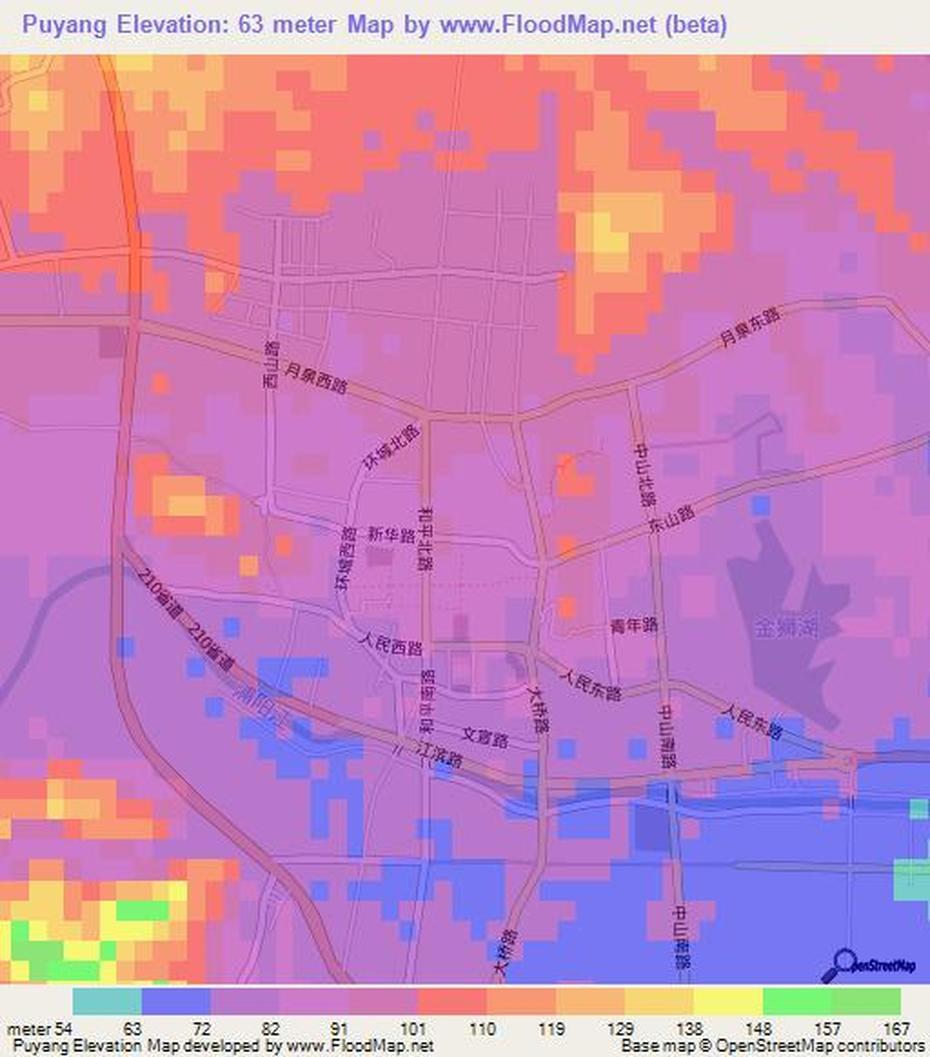 Elevation Of Puyang,China Elevation Map, Topography, Contour, Puyang Chengguanzhen, China, Jiaozuo China, Wenzhou China