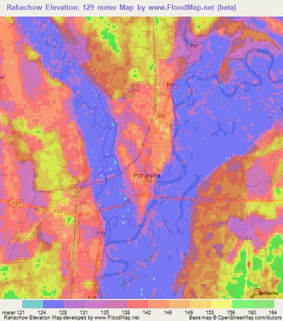 Elevation Of Rahachow,Belarus Elevation Map, Topography, Contour, Rahachow, Belarus, Minsk Russia, Detailed  Of Belarus