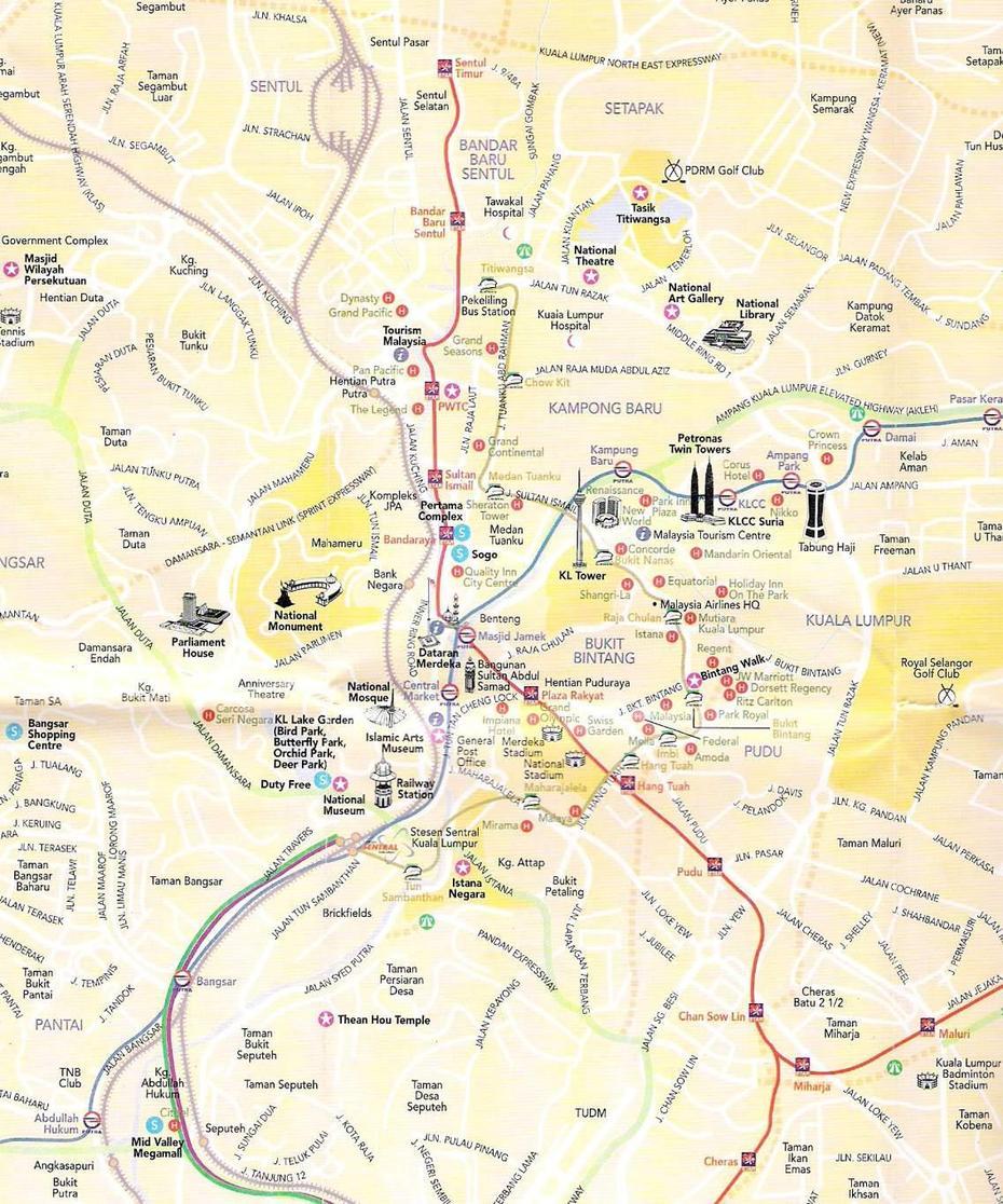 Large Kuala Lumpur Maps For Free Download And Print | High-Resolution …, Kuala Lumpur, Malaysia, Malaysia Kuala Lumpur Attractions, Johor Bahru Malaysia