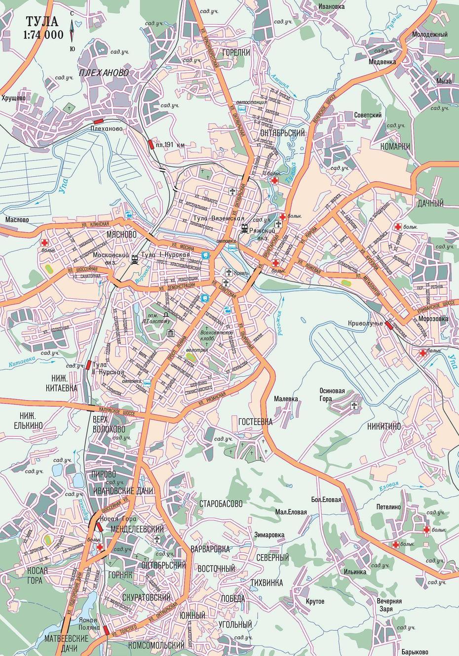 Large Tula Maps For Free Download And Print | High-Resolution And …, Tula, Russia, Penza Russia, Leningrad Russia