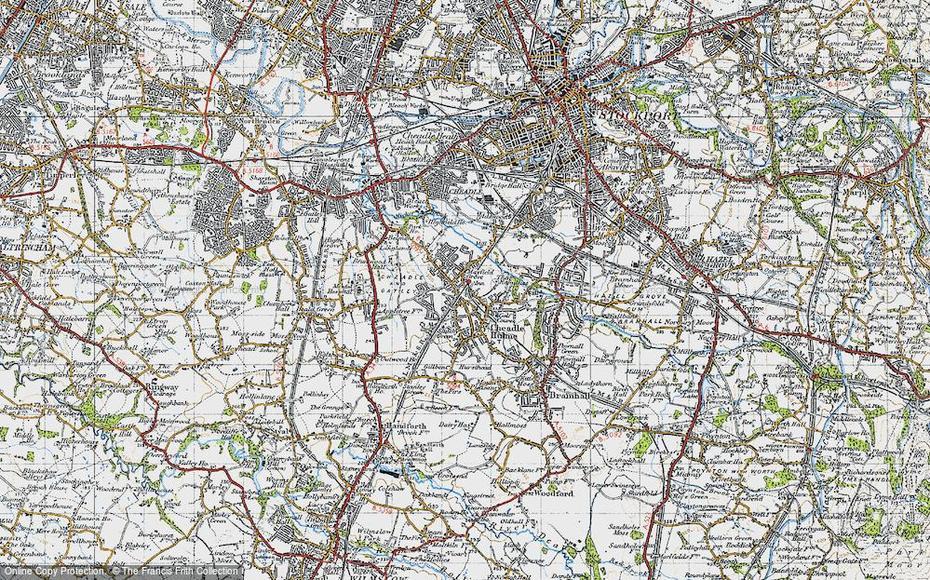 Map Of Cheadle Hulme, 1947 – Francis Frith, Cheadle Hulme, United Kingdom, Cheadle Hulme School, Manchester Railway