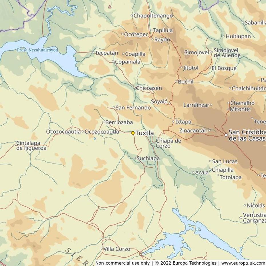 Map Of Tuxtla, Mexico | Global 1000 Atlas, Tuxtla, Mexico, Toluca Mexico, Tuxtla Gutierrez