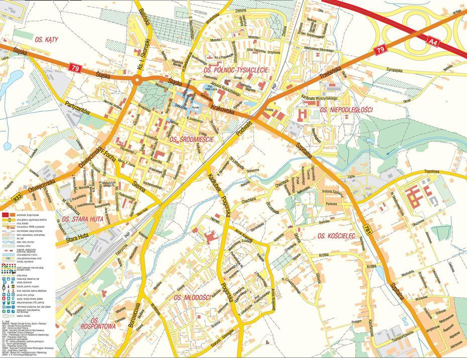 Mapa Chrzanow | Mapa, Chrzanów, Poland, A  Chrzanow, Oswiecim Poland