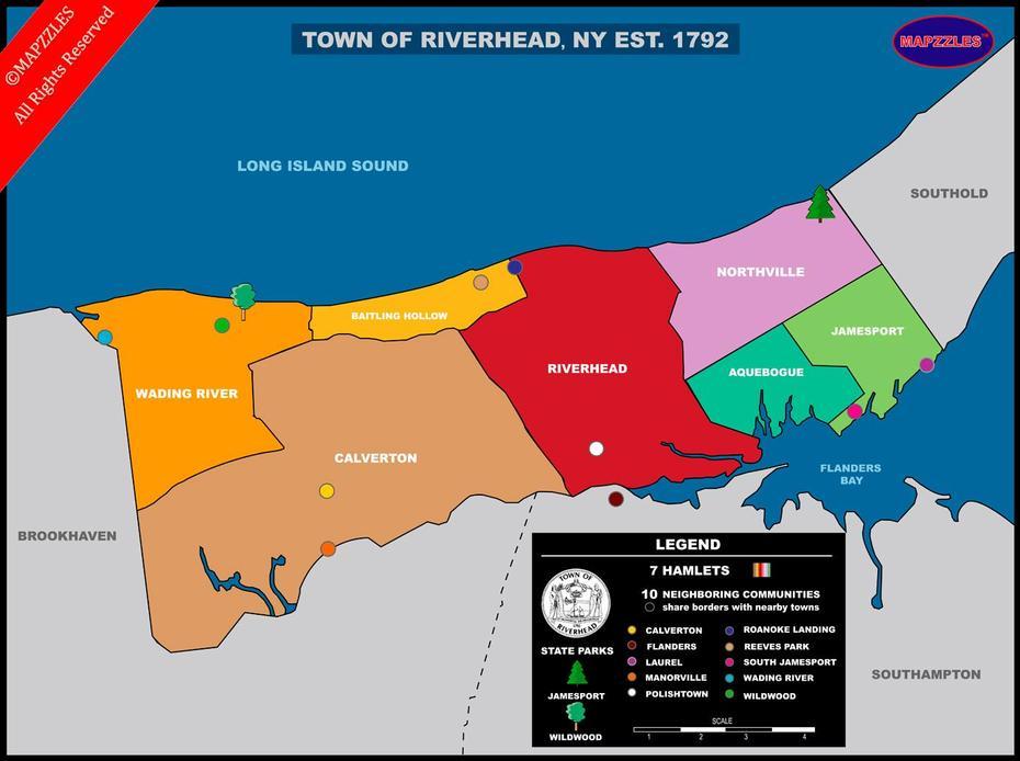 Mapzzles Full Size Maps: Riverhead, Riverhead, United States, West Point New York, Riverhead Long Island