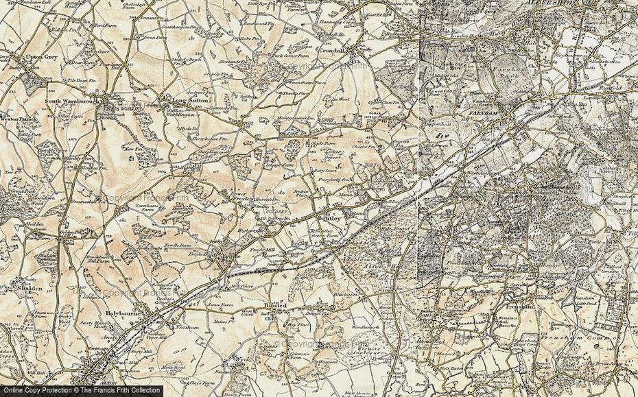 Old Maps Of Bentley, Hampshire – Francis Frith, Bentley, United Kingdom, Large Uk, Simple  United Kingdom