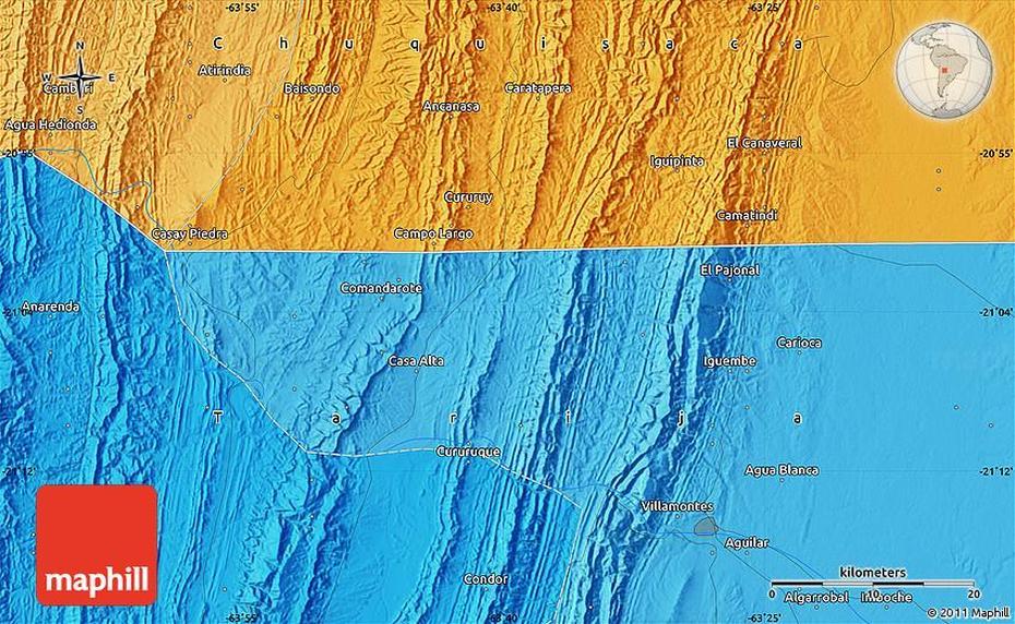 Political Map Of Villamontes, Villamontes, Bolivia, O  Chaco, Bolivia Location