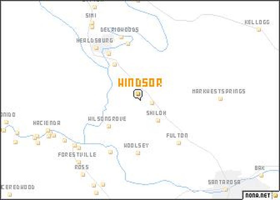 Windsor (United States – Usa) Map – Nona, Windsor, United States, Showing United States, United States  Color
