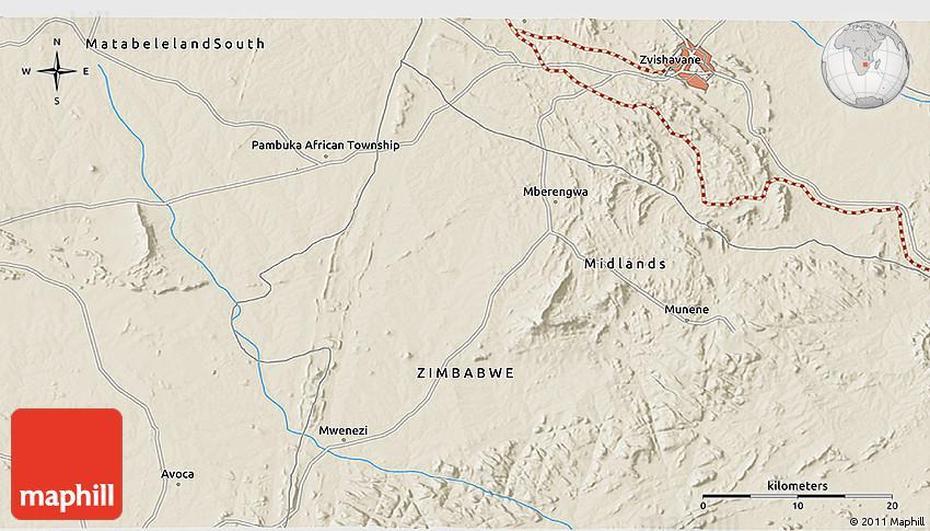 Zimbabwe Districts, Zimbabwe Roads, Relief, Zvishavane, Zimbabwe