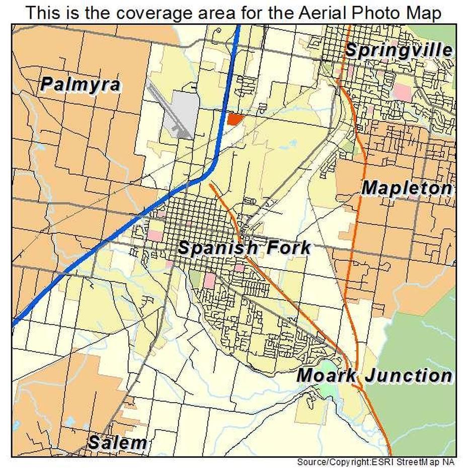 Aerial Photography Map Of Spanish Fork, Ut Utah, Spanish Fork, United States, United States In Spanish, Spanish America