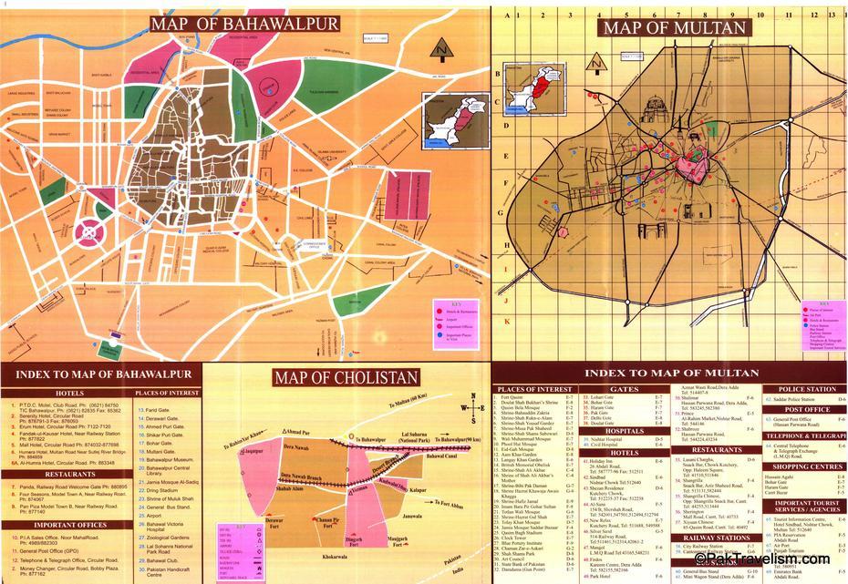 Bahawalpur City Map. : Paktravelism, Bahawalpur, Pakistan, Bahawalpur Airport, Bahawalpur Princely State