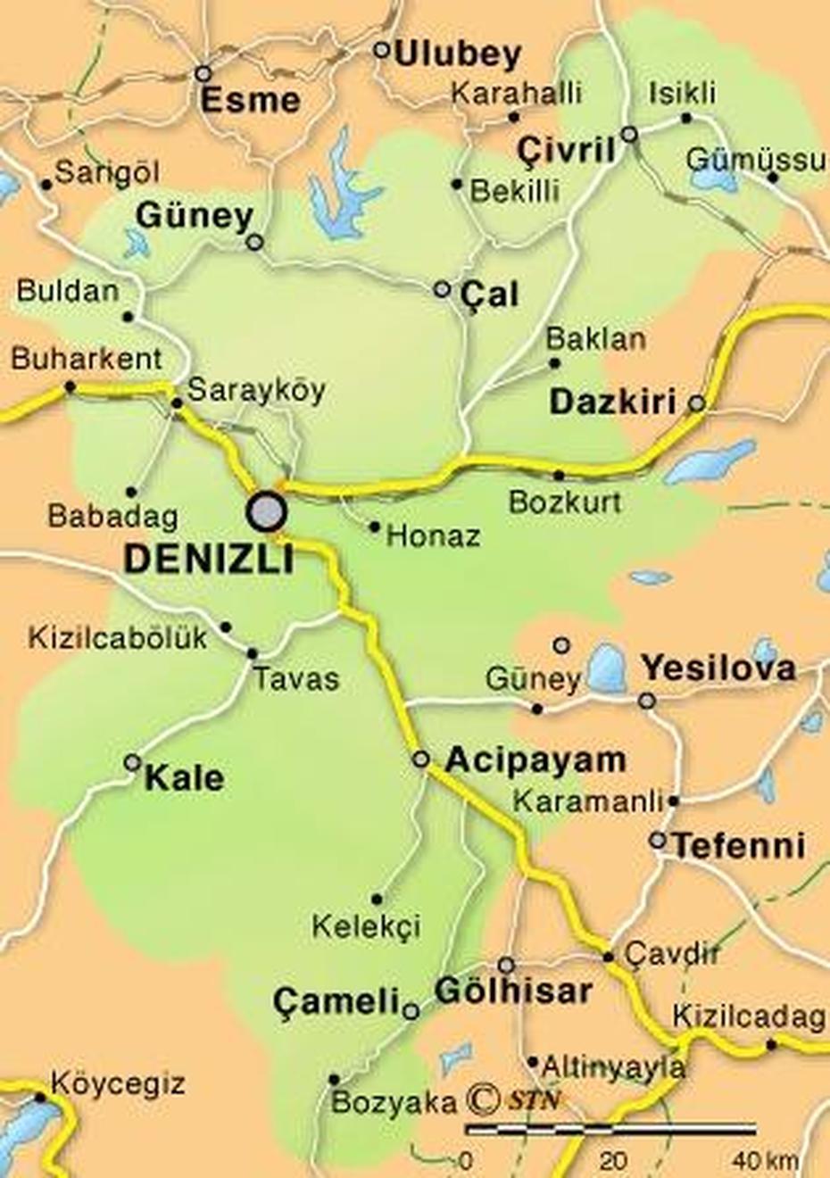 Denizli Map, Denizli, Turkey, Yalova Turkey, Turkey  With Cities