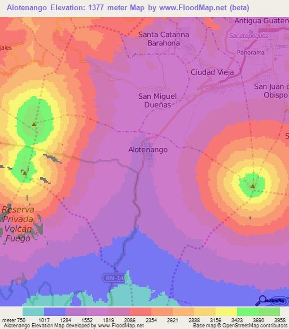 Elevation Of Alotenango,Guatemala Elevation Map, Topography, Contour, Alotenango, Guatemala, Guatemala Capital, Guatemala Rivers