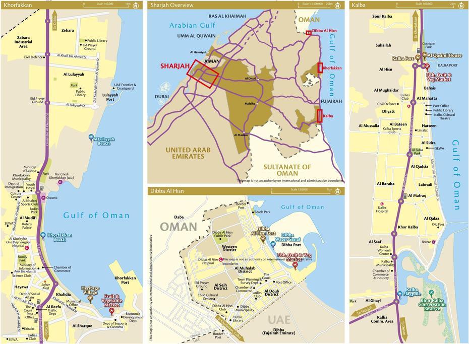 Emirate Of Sharjah Map, Sharjah, United Arab Emirates, Ajman Uae, Detailed Uae