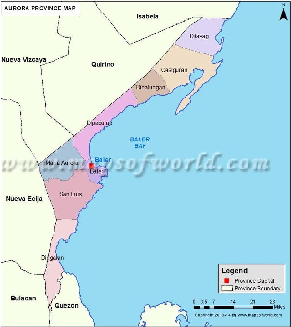 Map Of Aurora Province | Aurora Province Map, Aurora, Philippines, Baler Philippines, Aurora Province