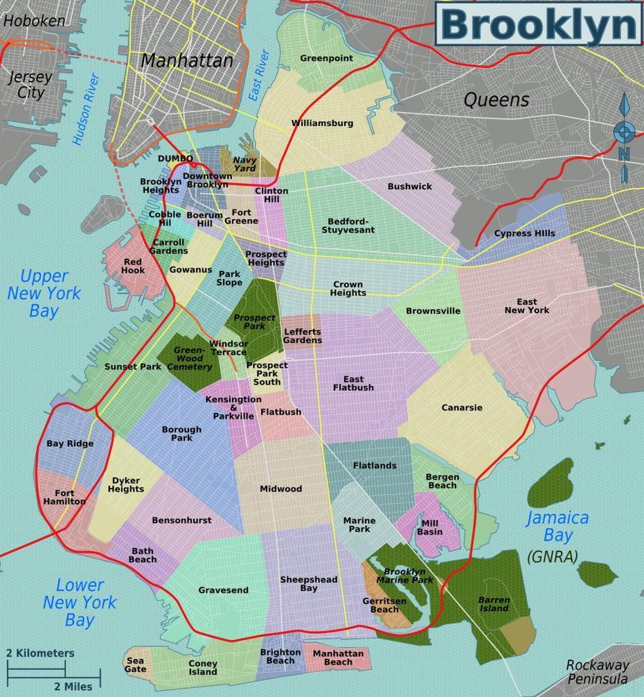 Map Of Nyc Bus: Stations & Lines – Printable Map Of Brooklyn Ny …, Brooklyn, United States, Brooklyn Heights New York, Pebble Beach United States