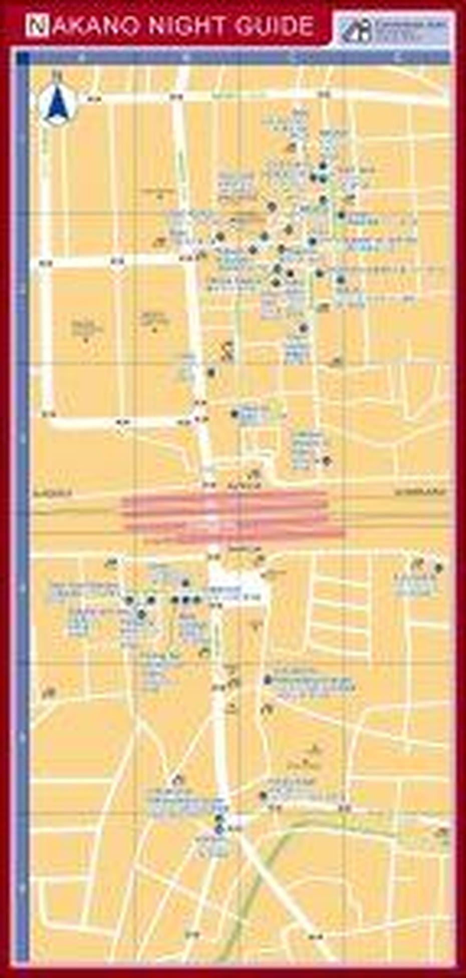 Nakano Night Guide Map  Nakano Koenji Night Guide, Nakano, Japan, Jorge Nakano, Tokyo  Neighborhoods