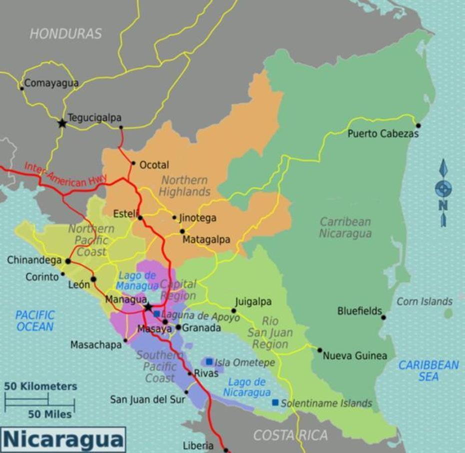 Nicaragua Blank, Croquis De Nicaragua, Nicaragua, Larreynaga, Nicaragua