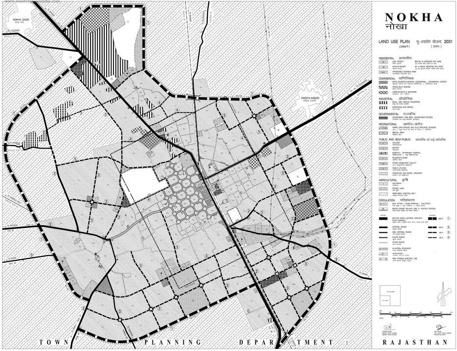 Nokha Master Development Plan 2031 Map – Master Plans India, Nokha, India, Rajasthan Ka, Tarkov