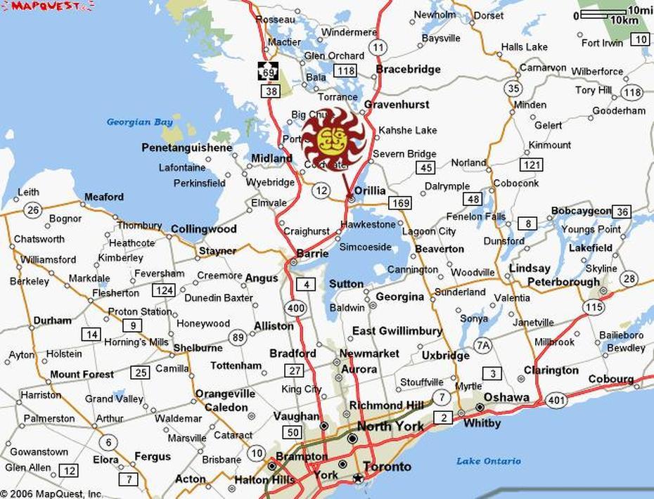 Orillia Map And Orillia Satellite Image, Orillia, Canada, Casino  Rama, Orillia Ont