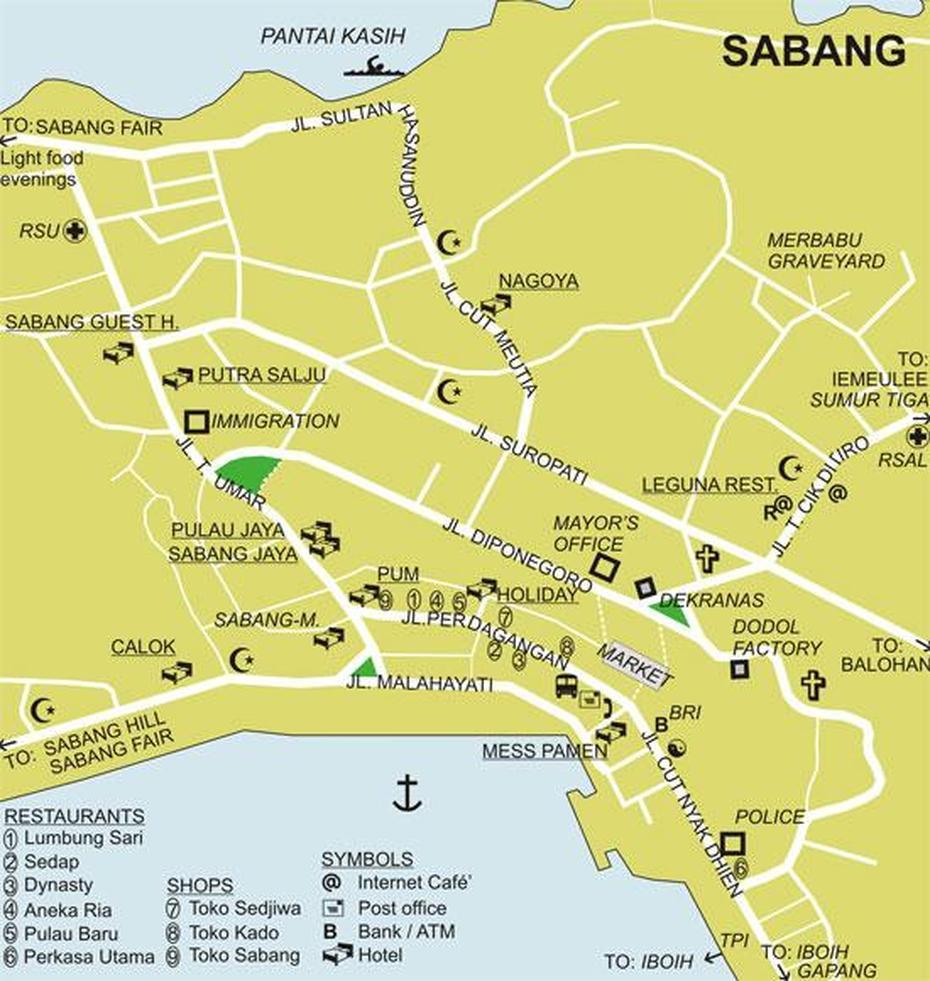 Paket Wisata Pulau Weh-Sabang: Map Of Sabang, Sabang, Indonesia, Sumatra Indonesia, Sabang Island