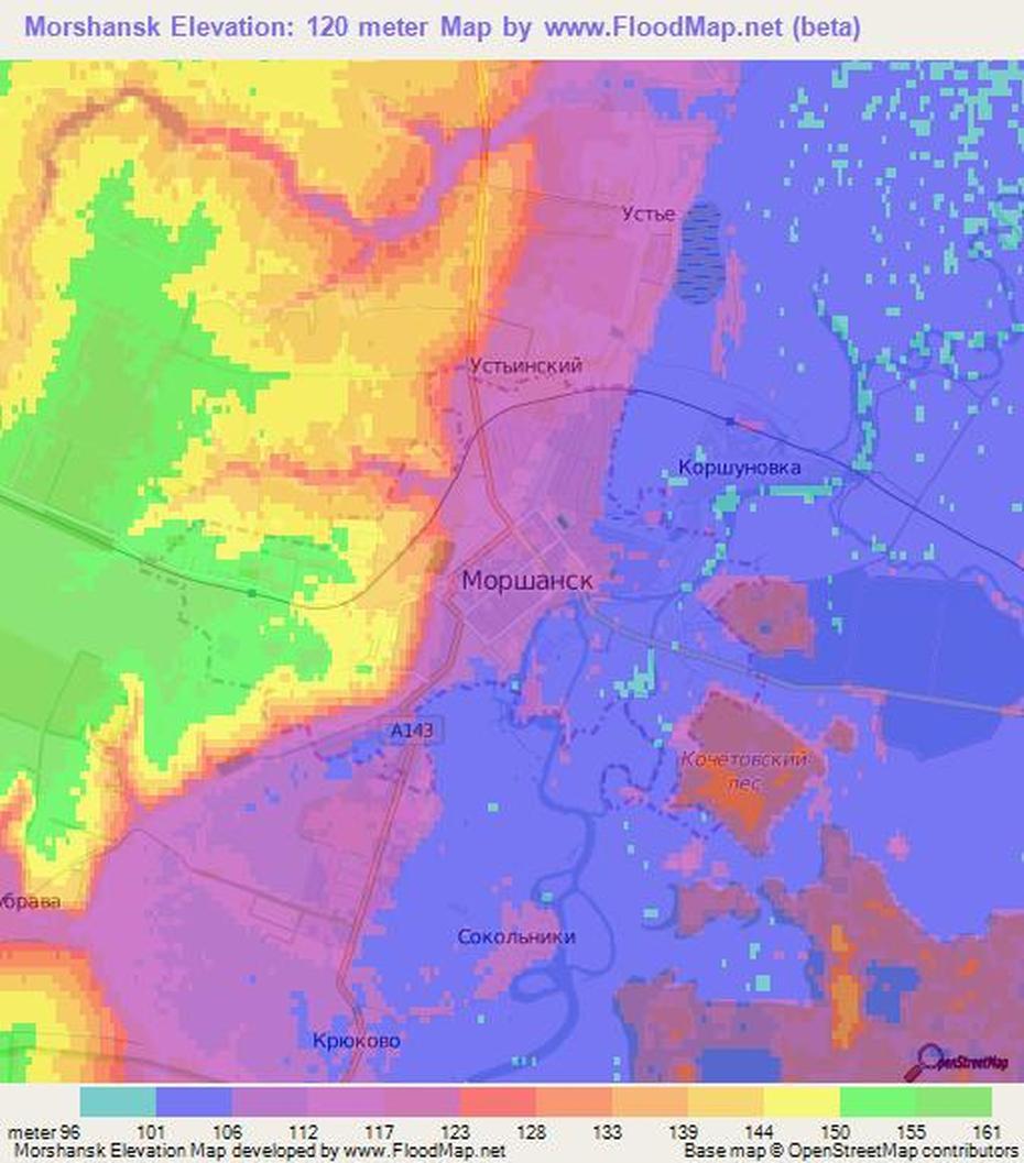 Russia States, Russia  With Countries, Elevation , Morshansk, Russia