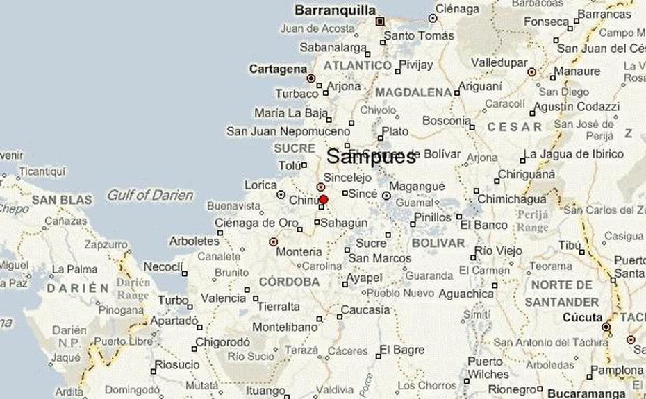 Sampues Location Guide, Sampués, Colombia, Colombia Cities, Colombia  Outline