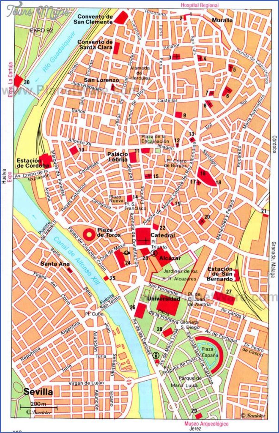 Seville Map Tourist Attractions – Toursmaps, Sevilla, Spain, Tourist  Of Seville, Sevilla Andalucía