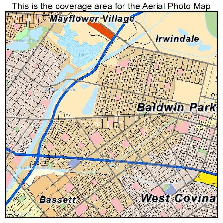 Aerial Photography Map Of Baldwin Park, Ca California, Baldwin, United States, United States  With Major Cities, United States  Names