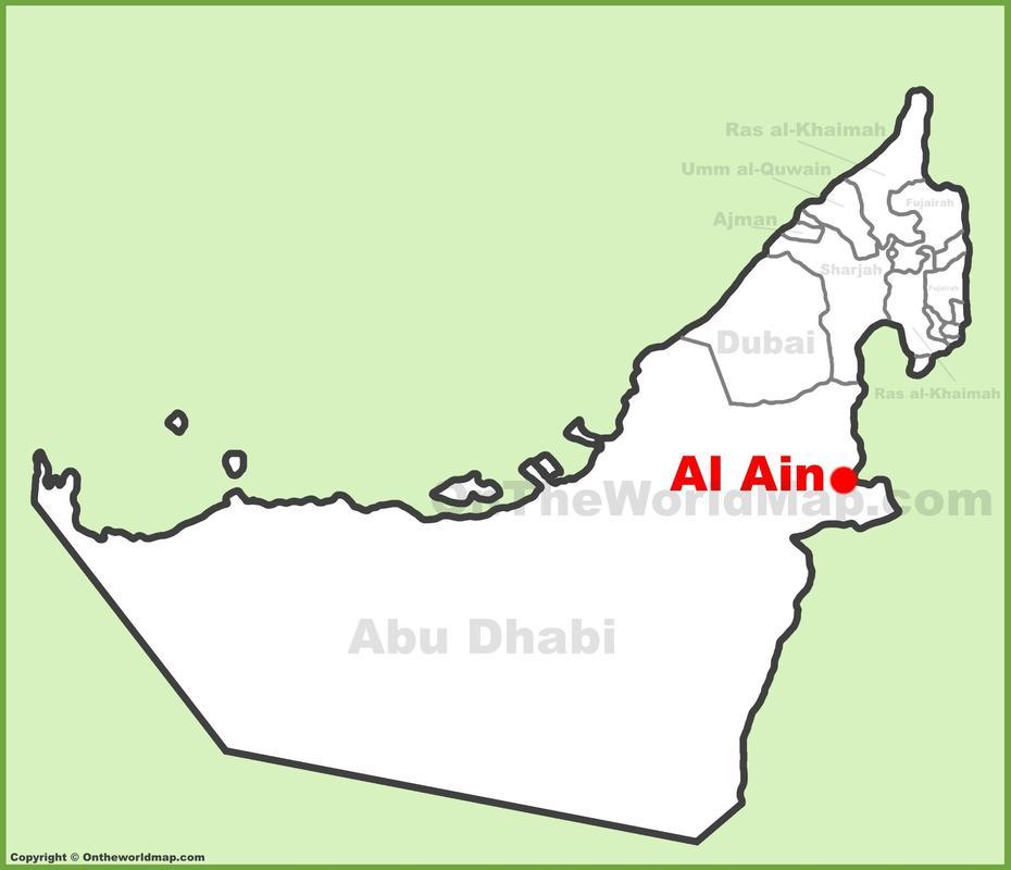 Al Ain Location On The Uae (United Arab Emirates) Map, Al ‘Ayn, United Arab Emirates, World Islands United Arab Emirates, Emirates Country