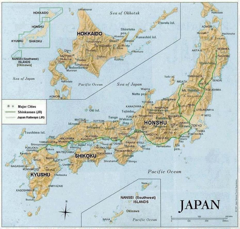 Detailed Relief Map Of Japan With Major Roads And Cities | Japan | Asia …, Minamishiro, Japan, Japanese Japan, Old Japan